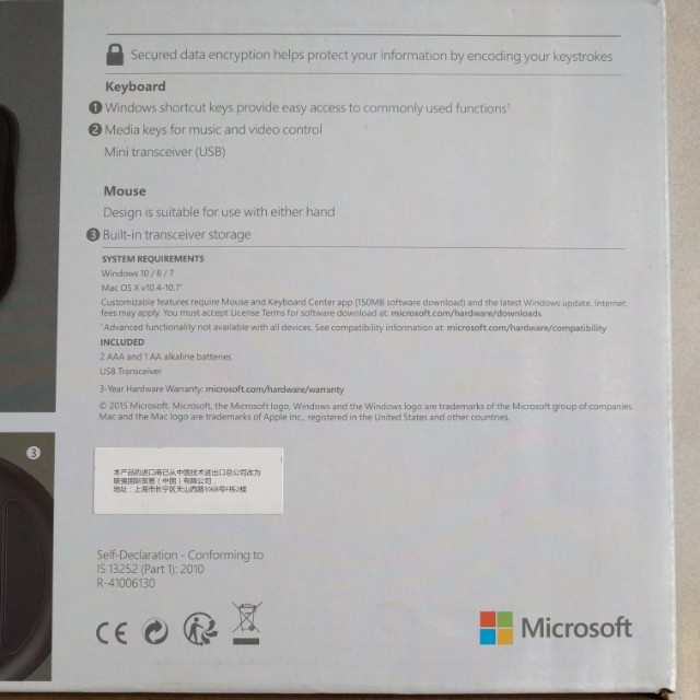 Microsoft Wireless 850 Keyboard and Mouse Set (Black), Computers & Tech