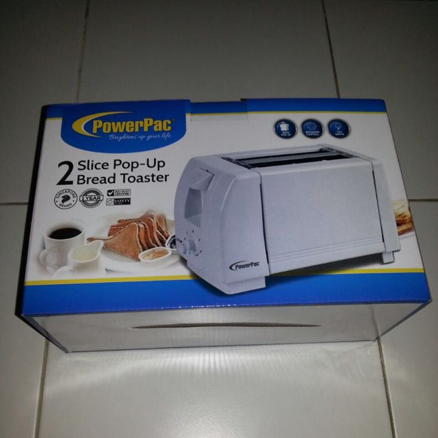 (NEW). powerpac 2 slice pop up bread toaster., TV & Home Appliances on ...