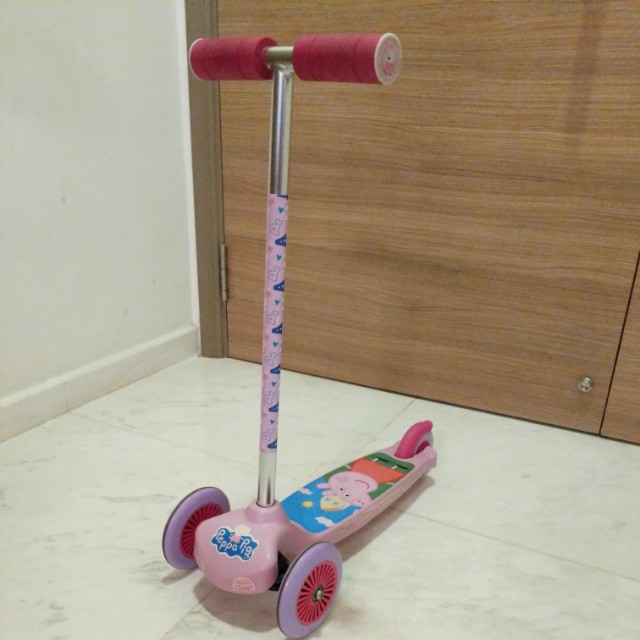 Preloved Peppa Pig Children Scooter Babies Kids Toys Walkers On Carousell