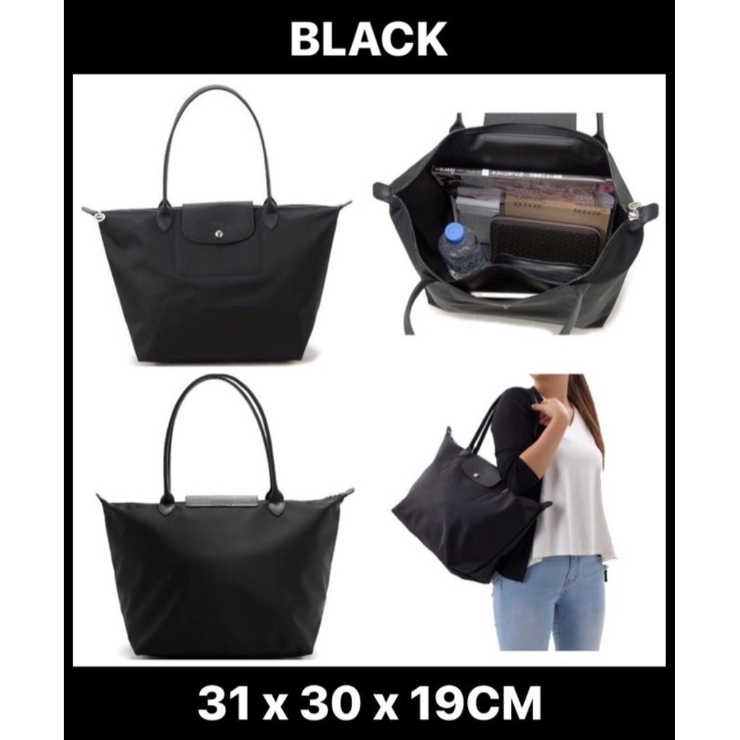 large black longchamp bag