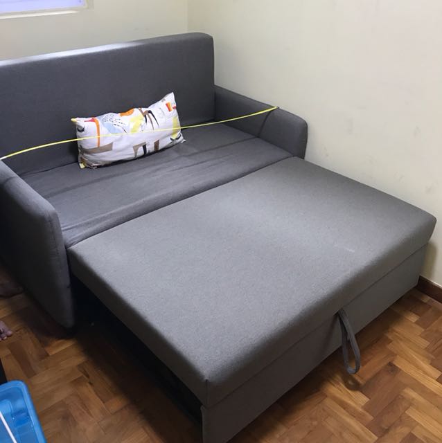 Sofa bed (Category: Sofas) located in Singapore. Submitted by vv181 (Listing ID 148123797, Image 2). Description: Gray sofa bed in excellent condition ( hardly used) Priced to sell Self collect .