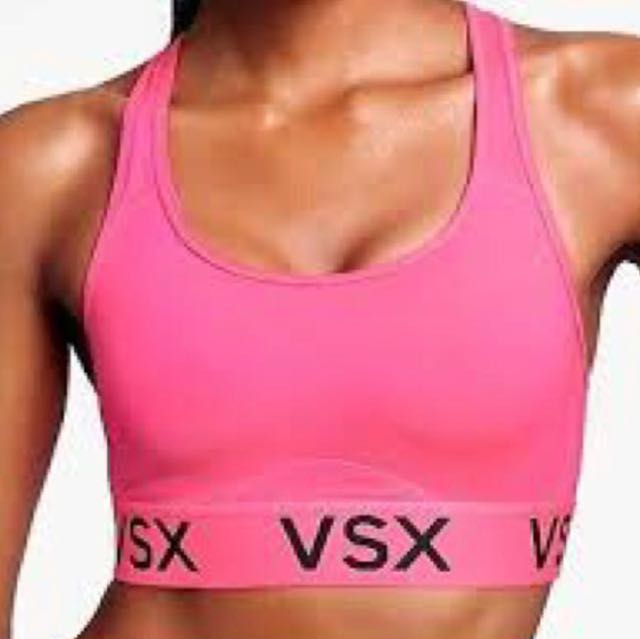 Victoria's Secret VSX Blue The Player Racerback Sport Bra Size Small