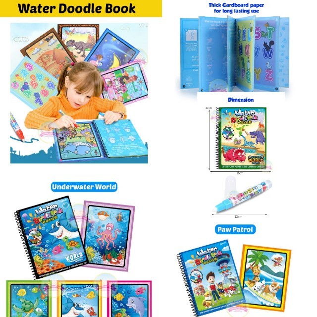 Water Doodle Colouring book, Hobbies & Toys, Books & Magazines ...