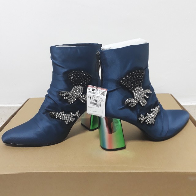 Zara bejewelled boots hotsell