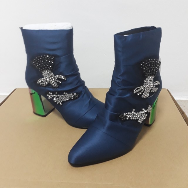 zara bejewelled boots