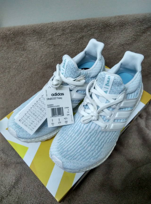 Adidas Ultra Boost 3.0 Parley Ice Blue UK9 US10 Men s Fashion