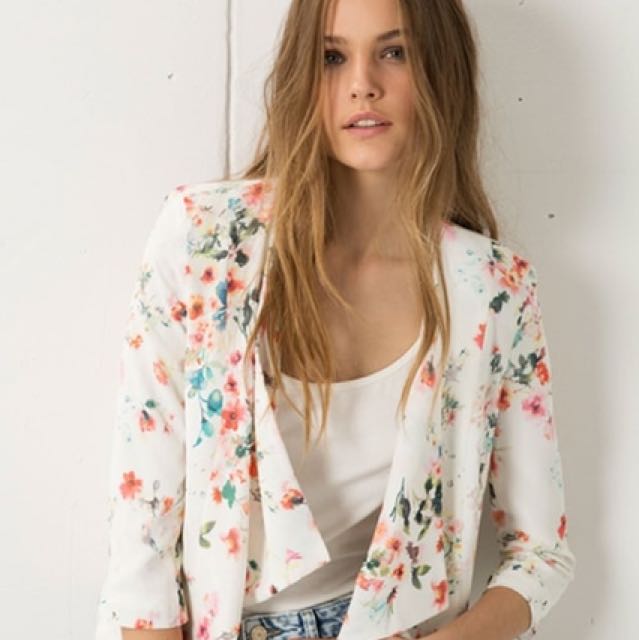 Bershka discount floral jacket