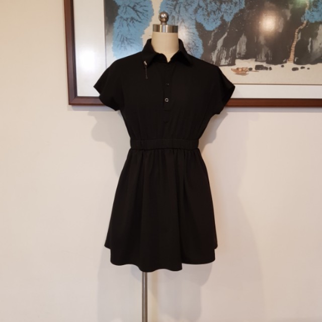 black polo dress