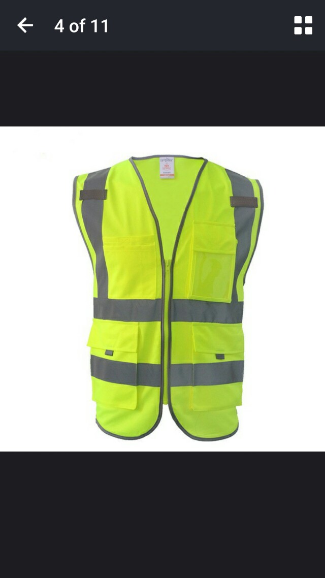 Construction / Reflective / Safety vest, Men's Fashion, Tops & Sets ...