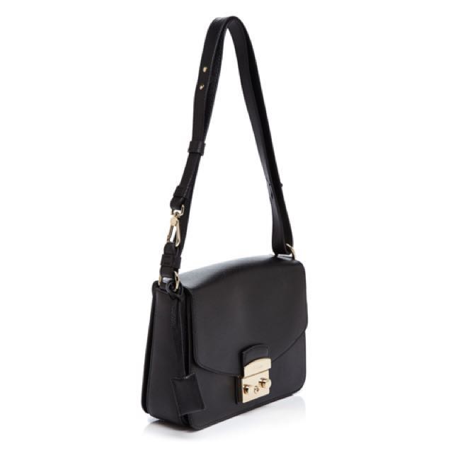 Furla Metropolis Shoulder Bag In Black Women s Fashion Bags