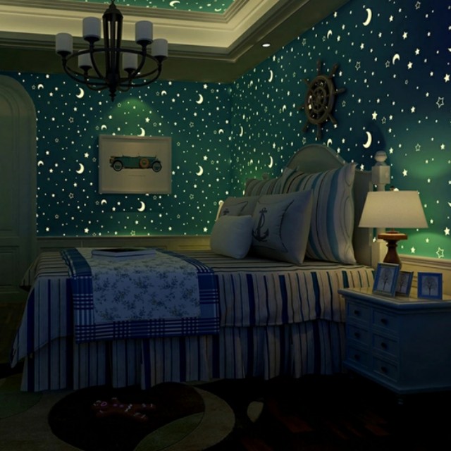 Glow In The Dark Starry Night Children Wallpaper Design Furniture Home Decor On Carousell