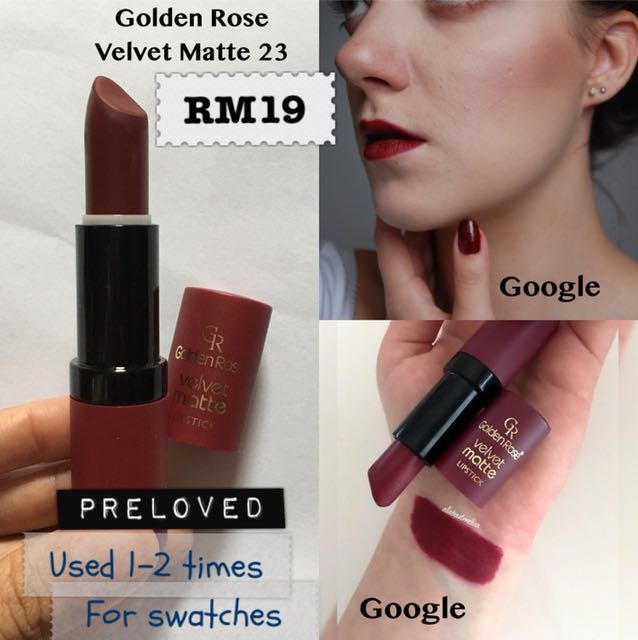 Golden Rose Velvet Matte Lipstick Swatches Liptutor Org