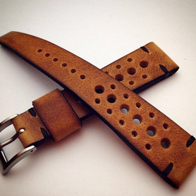 Heuerville Horween Natural Tan Strap Rally design Luxury