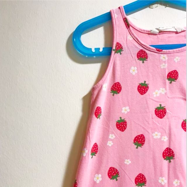 h&m strawberry dress