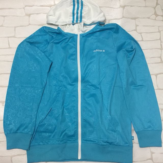 adidas light blue track jacket