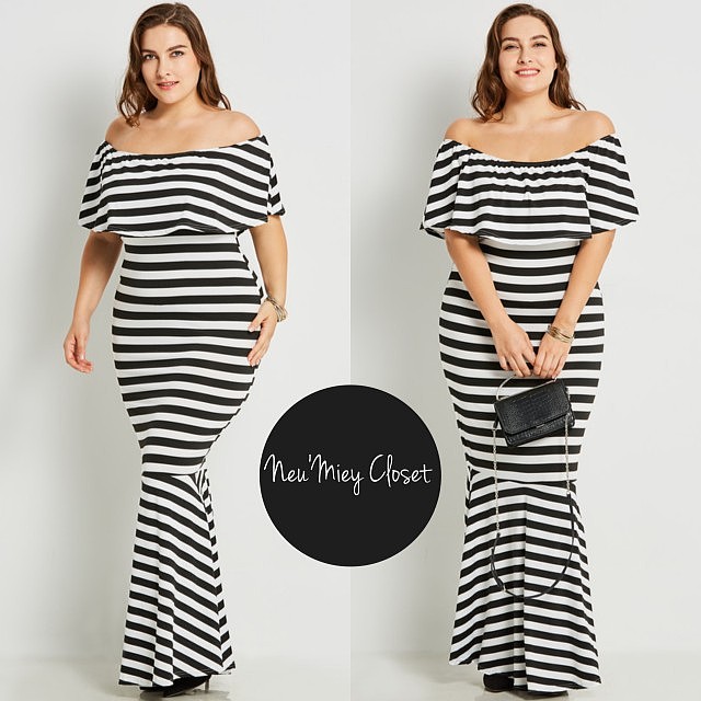 white off the shoulder maxi dress plus size