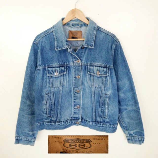 Route 66 denim jacket on Carousell