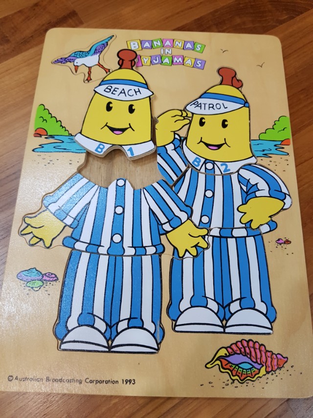 Used banana in pyjamas wooden puzzle, Babies & Kids, Babies & Kids