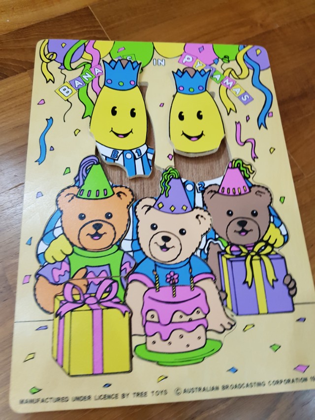 Used banana in pyjamas wooden puzzle, Babies & Kids, Babies & Kids