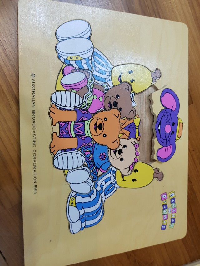 Used banana in pyjamas wooden puzzle, Babies & Kids, Babies & Kids