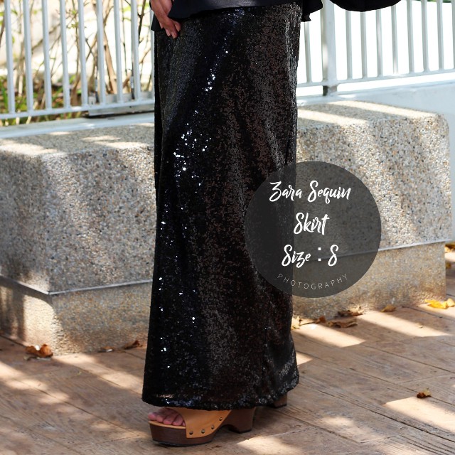 zara sequin skirts