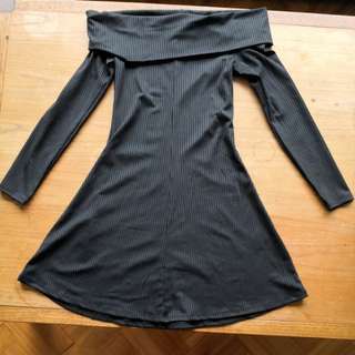 AS NEW Off the shoulder dress, flared bottom.