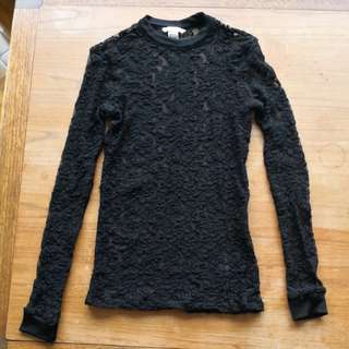AS NEW XS Fitted Lace Top