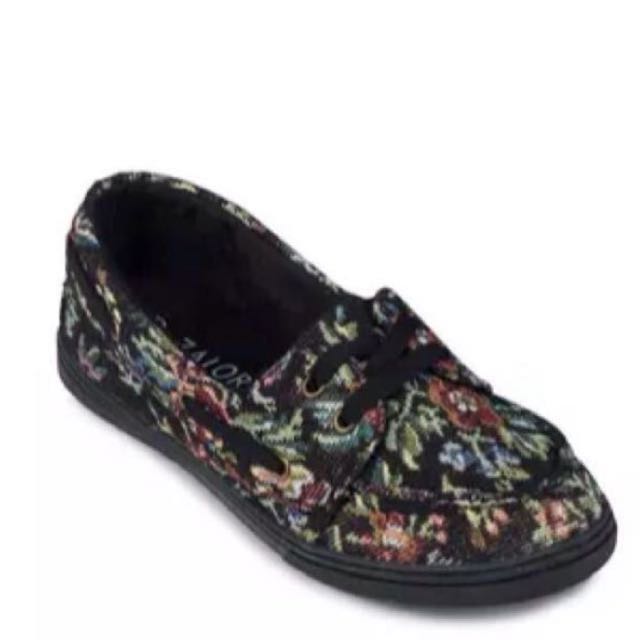 floral boat shoes