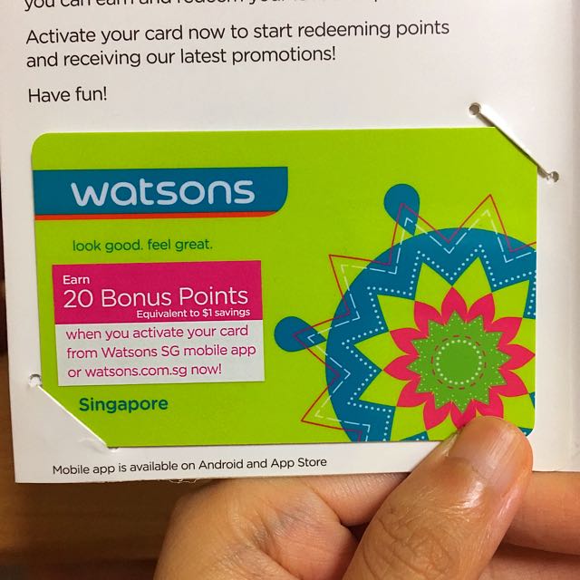 Activate Card Watsons Malaysia