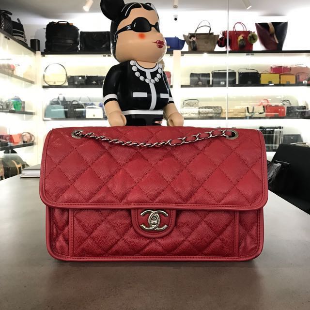 Chanel French Riviera Tote Quilted Caviar Large at 1stDibs