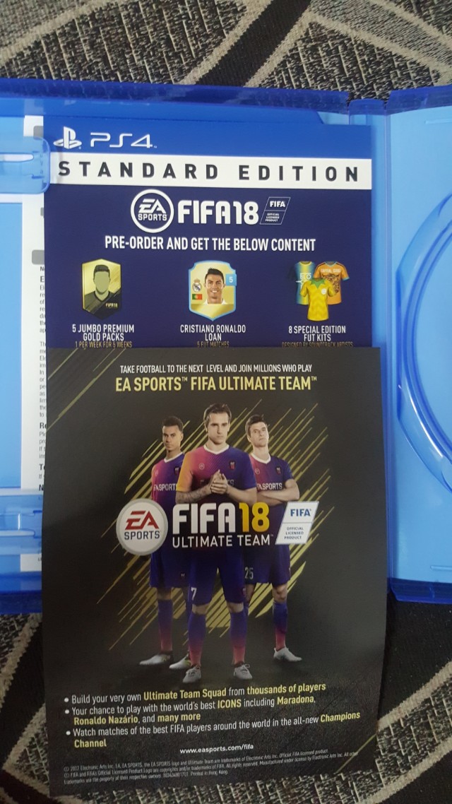 Fifa 18 Standard Edition Playstation 4 Ps4 FIFA 18, Video Gaming, Video Games, PlayStation on Carousell