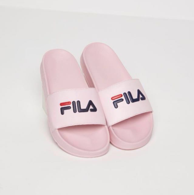 fila pink sliders