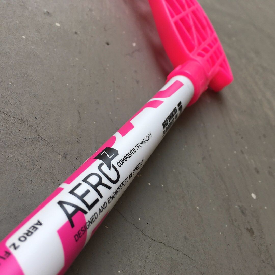 Floorball Stick Salming Aero Z 32 Pink White 92cm With Medium Aero Z Blade Sports Sports Games Equipment On Carousell