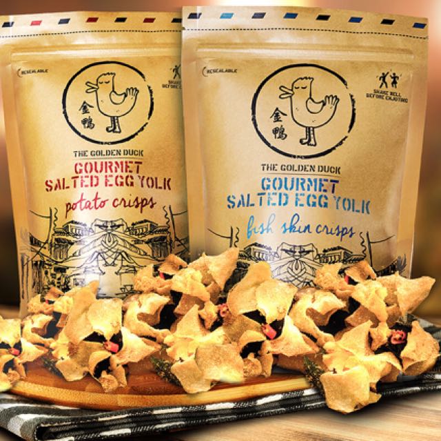 [HALAL] THE GOLDEN DUCK GOURMET SALTED EGG YOLK FISH SKIN / POTATO