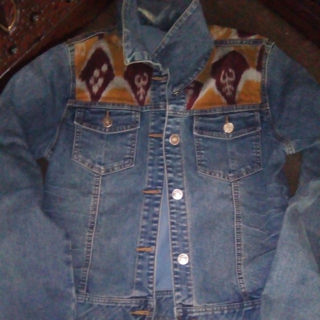 jaket jeans batik