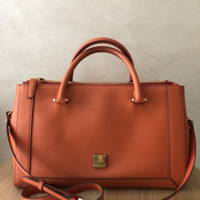 mcm leather bag