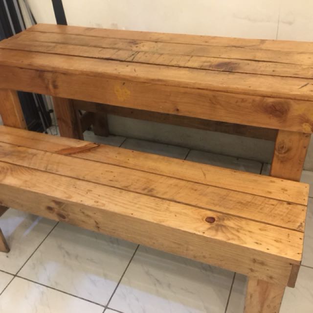 Pallet Table Chairs Bench For Cafe Restaurant Bar On Carousell