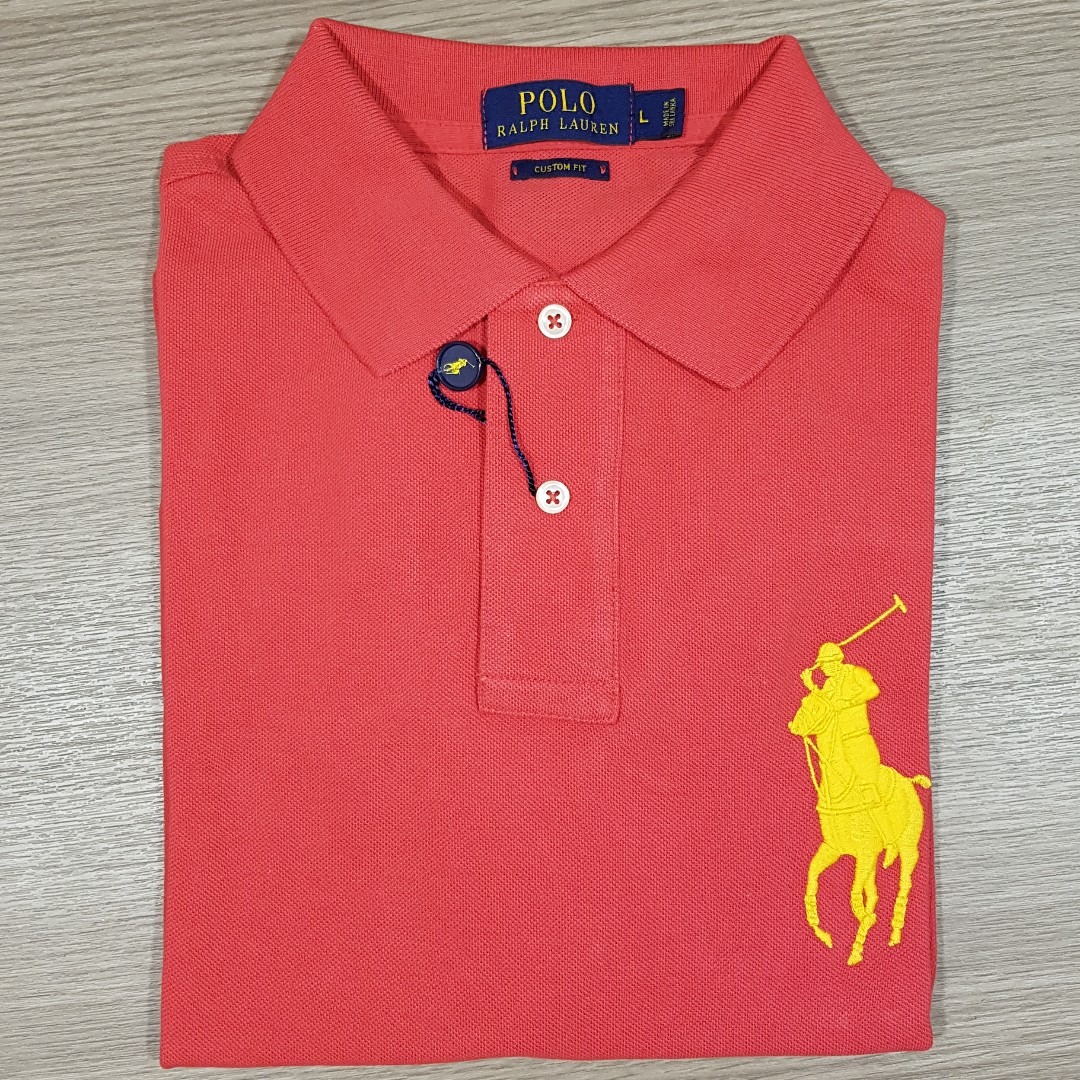 PROMO!!! POLO RALPH LAUREN Custom Fit Big Pony Polo, Men's Fashion, Tops &  Sets, Tshirts & Polo Shirts on Carousell