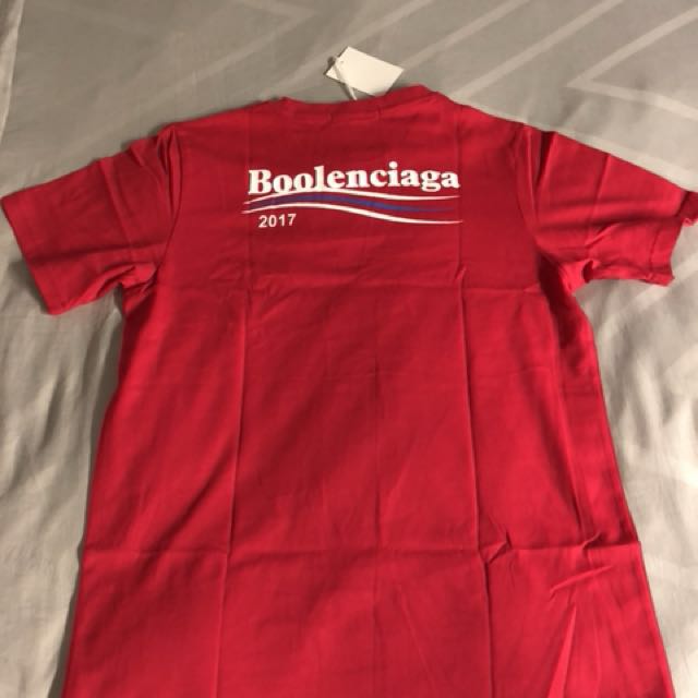 売り直営vetememes Boolenciaga Tee Red Lサイズ Tシャツ/カットソー(半袖/袖なし)