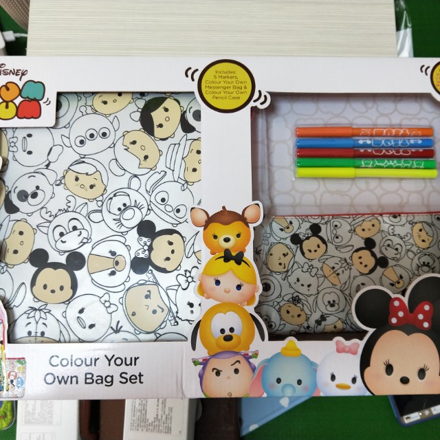 Tsum Tsum 2-in-1 colour your own bags., Design & Craft, Others on Carousell Tsum Tsum 2-in-1 colour your own bags., Design & Craft, Others on Carousell