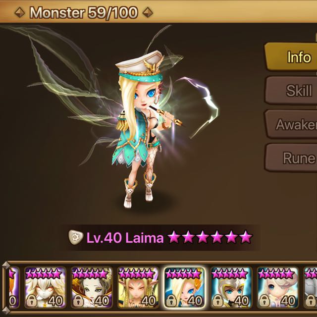 Compte Summoners War EU - LD Laima Dorothy Nyx - Android/PC