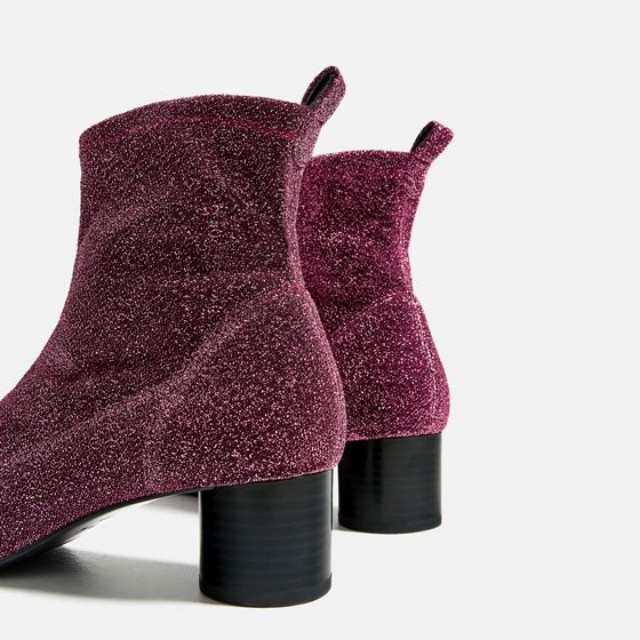 Zara glitter clearance boots