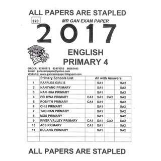 <Softcopy> Primary 4 2017 Top School Exam Papers