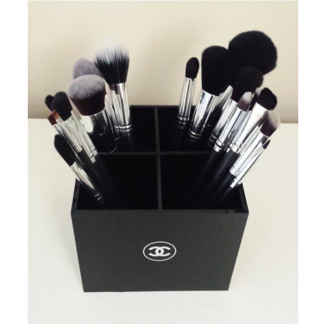 Chanel Limited Edition Acrylic Cosmetic Makeup & Brush Storage Organizer,  Beauty & Personal Care on Carousell