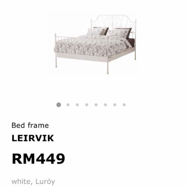 IKEA LEIRVIK BED (princess bed) QUEEN SIZE FOR SALE ( FRAME + BASE