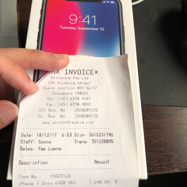 IPhone X 64GB sealed with receipt, Mobile Phones & Tablets, iPhone