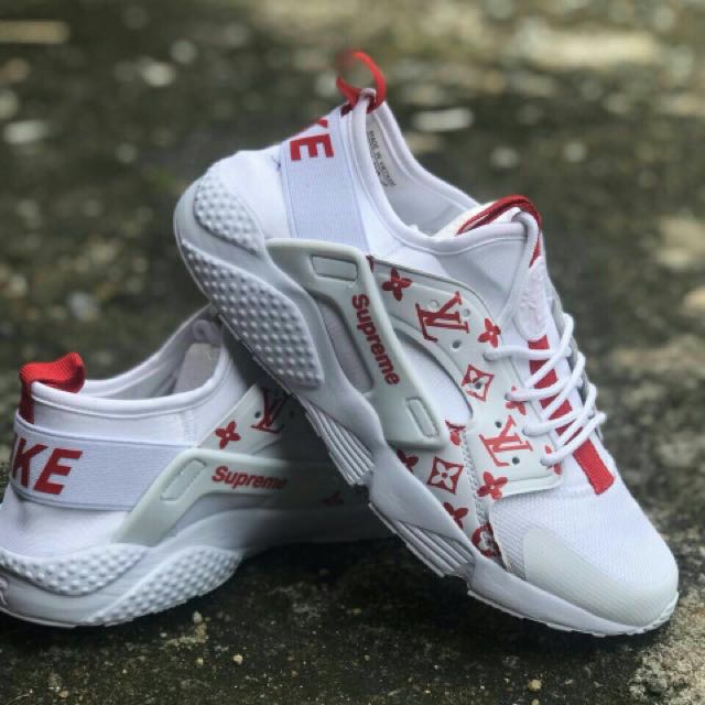 lv supreme nike huarache