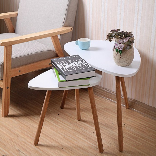 Nordic Triangular Coffee Table 2 Pieces Furniture Tables