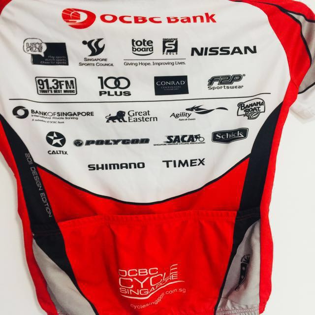 Maillot Cycliste OCBC Cycle Singapore - Sharing Saves Lives - Taille XL