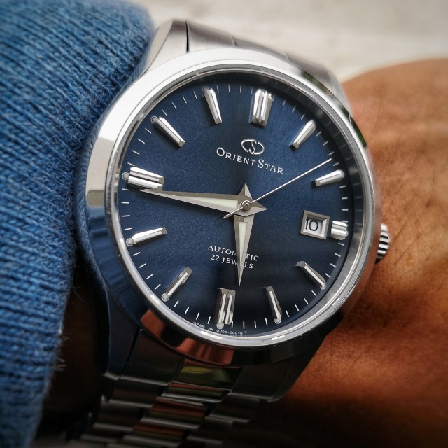 orient star blue dial